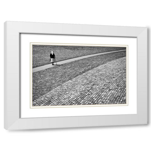 Way Of Life White Modern Wood Framed Art Print with Double Matting by Balenzategui, Kike