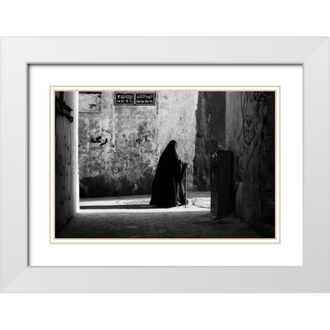 S4 E1/ 13 St. White Modern Wood Framed Art Print with Double Matting by A. Al Traifi, Zuhair