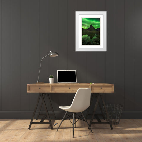 Blaze Of Beauty White Modern Wood Framed Art Print with Double Matting by Moore, Chris