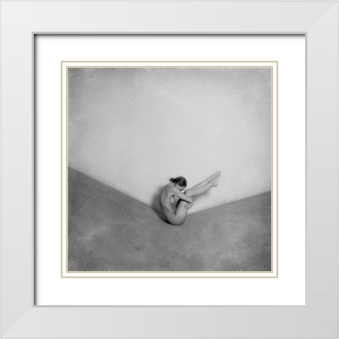 Untitled White Modern Wood Framed Art Print with Double Matting by Vasiliev-Apostol, Yaroslav