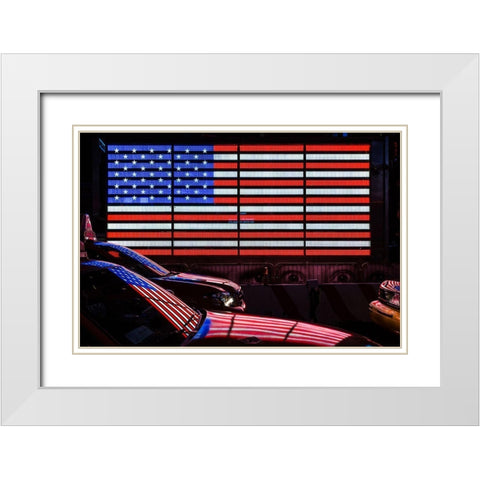 America Is Watching You White Modern Wood Framed Art Print with Double Matting by Loire, Herve