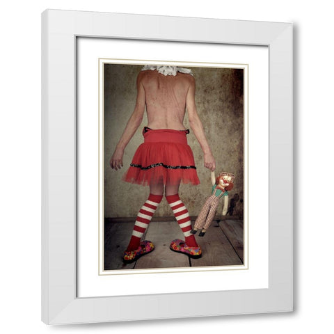 No Title :) White Modern Wood Framed Art Print with Double Matting by Vanhercke, Monika