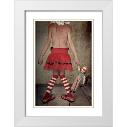 No Title :) White Modern Wood Framed Art Print with Double Matting by Vanhercke, Monika