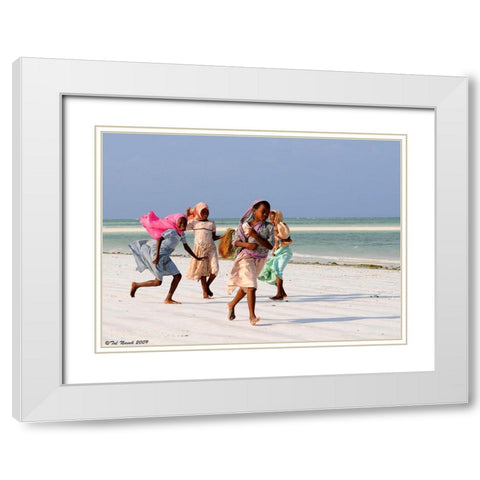 Z1 White Modern Wood Framed Art Print with Double Matting by Taln