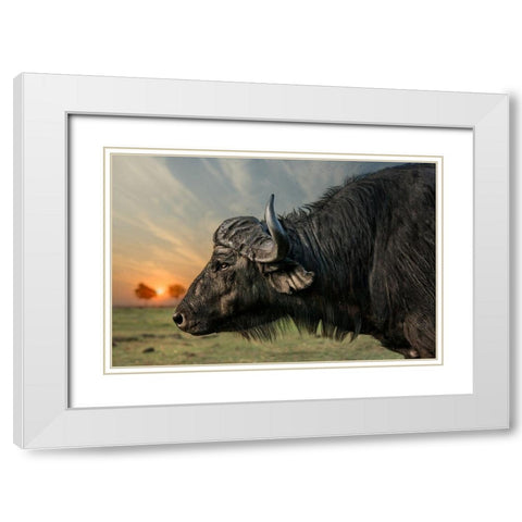 Imagine White Modern Wood Framed Art Print with Double Matting by Flour, Piet