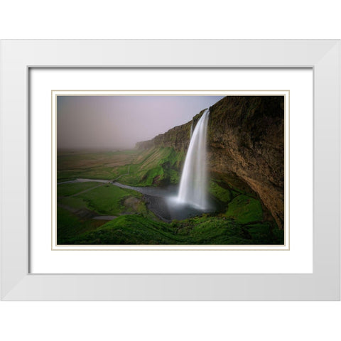 ... With Ash From The Volcano White Modern Wood Framed Art Print with Double Matting by Hoffmann, Raymond
