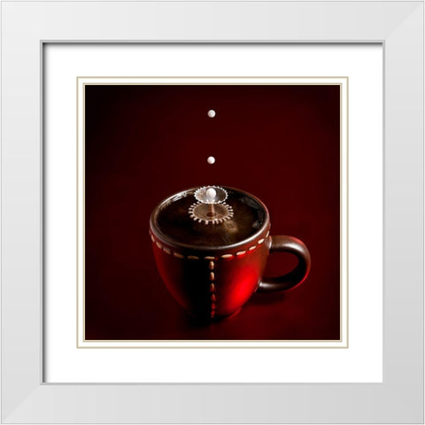 Boom Boom White Modern Wood Framed Art Print with Double Matting by Kiciak, Christophe