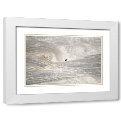 Nazarac North Canyon White Modern Wood Framed Art Print with Double Matting by Caria, Rui