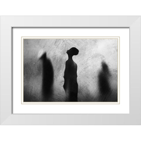 Two In One White Modern Wood Framed Art Print with Double Matting by Satriani, Jay