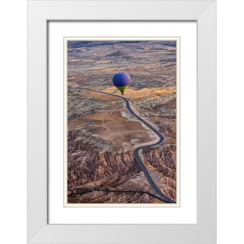 Follow The Path White Modern Wood Framed Art Print with Double Matting by Song, Gunarto