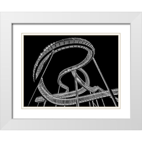 Lightsnake White Modern Wood Framed Art Print with Double Matting by Schmidtke, Holger