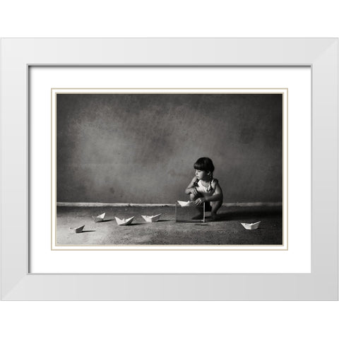 Expanding The Horizons Of Imagination.. White Modern Wood Framed Art Print with Double Matting by Monique