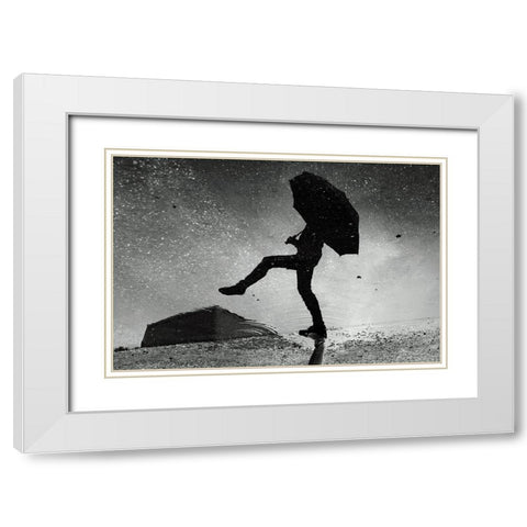 Skywalker White Modern Wood Framed Art Print with Double Matting by Ajven