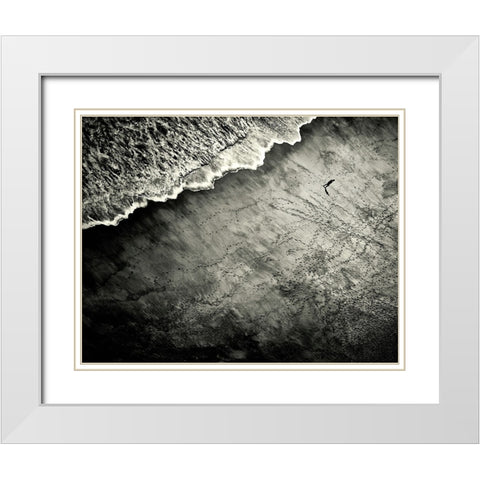 They Are Watching White Modern Wood Framed Art Print with Double Matting by Momanu, Mirela