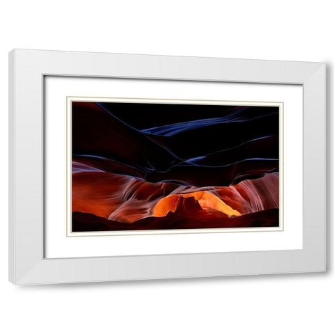 Fantastic Scenery Of Antelope Canyon White Modern Wood Framed Art Print with Double Matting by Shcherbina, Valeriy