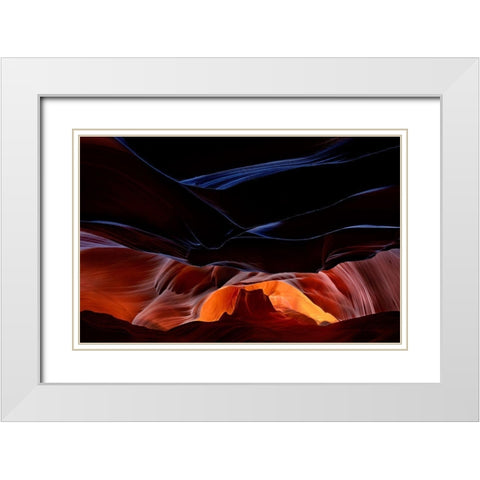 Fantastic Scenery Of Antelope Canyon White Modern Wood Framed Art Print with Double Matting by Shcherbina, Valeriy