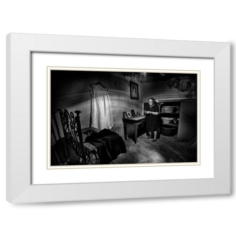 Old Memories... White Modern Wood Framed Art Print with Double Matting by Grambone, Antonio