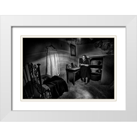 Old Memories... White Modern Wood Framed Art Print with Double Matting by Grambone, Antonio