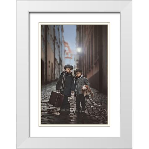 Les Misacrables White Modern Wood Framed Art Print with Double Matting by Tomsickova, Tatyana