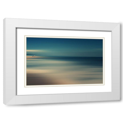 Not The End Of The World White Modern Wood Framed Art Print with Double Matting by Shin, Cie