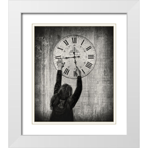 Please Move Faster-I Want To Grow Up !!! White Modern Wood Framed Art Print with Double Matting by Depaepe, Yvette