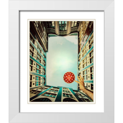 Play It! White Modern Wood Framed Art Print with Double Matting by ambra