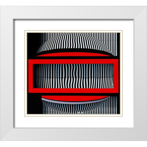 Red Frame With Attitude White Modern Wood Framed Art Print with Double Matting by Pearson, Wayne