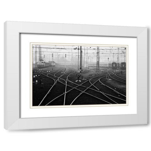 Im A November Passenger White Modern Wood Framed Art Print with Double Matting by Gabor, Nicoleta