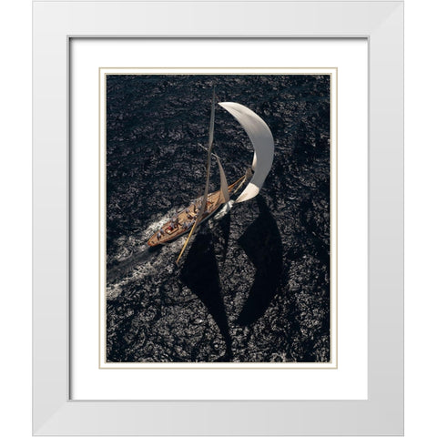 Shadows A Lights White Modern Wood Framed Art Print with Double Matting by Pelissier, Marc