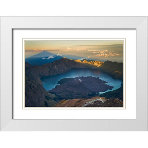 Rising Shadow White Modern Wood Framed Art Print with Double Matting by Wrobel, Karsten