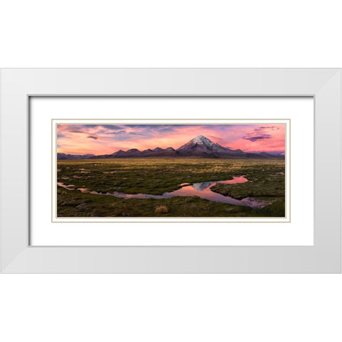 Sajama White Modern Wood Framed Art Print with Double Matting by Chernilova, Margarita