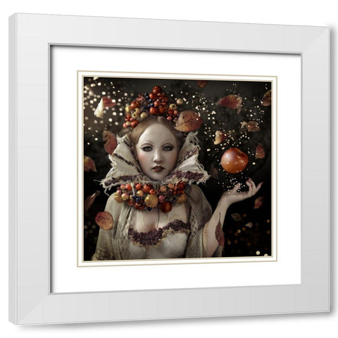 Magic Of The Season White Modern Wood Framed Art Print with Double Matting by Murakami, Kiyo