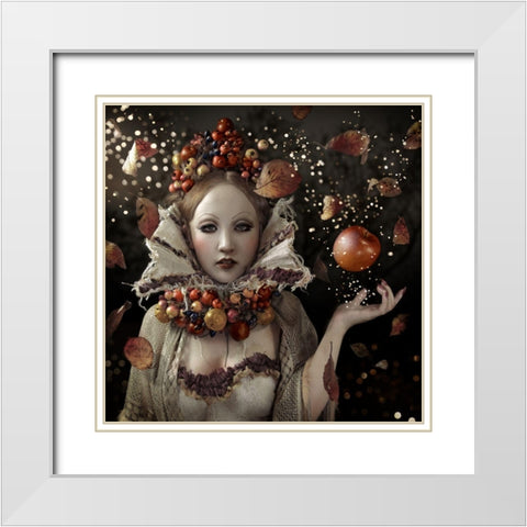 Magic Of The Season White Modern Wood Framed Art Print with Double Matting by Murakami, Kiyo