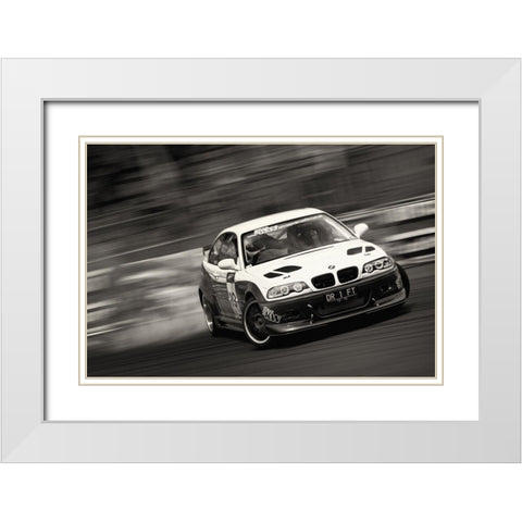 Dr 1 Ft White Modern Wood Framed Art Print with Double Matting by Chongky