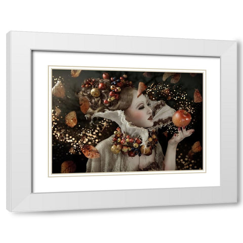 Magic Of The Season White Modern Wood Framed Art Print with Double Matting by Murakami, Kiyo