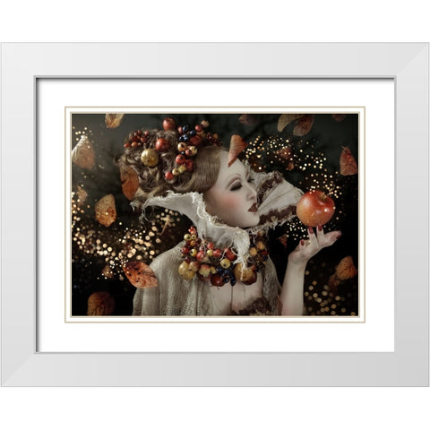 Magic Of The Season White Modern Wood Framed Art Print with Double Matting by Murakami, Kiyo