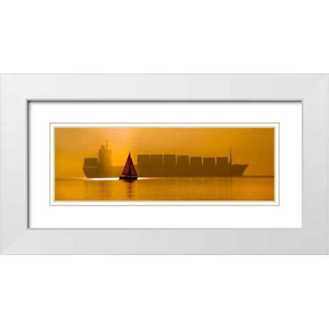 David A Golijat White Modern Wood Framed Art Print with Double Matting by Dartef, Pristov