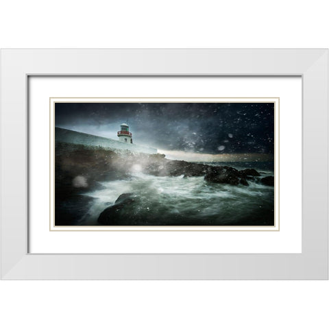 Storm Coming White Modern Wood Framed Art Print with Double Matting by Krakowski, Marcin