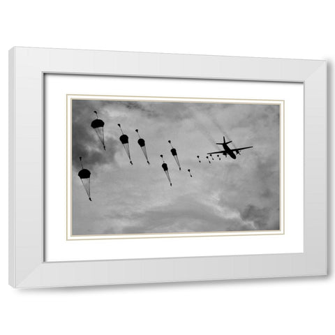 Go-Go-Go! White Modern Wood Framed Art Print with Double Matting by Rebro, Marcel