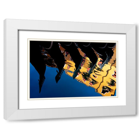 Venice - Gondole - Reflex White Modern Wood Framed Art Print with Double Matting by Vendramin, Fabrizio