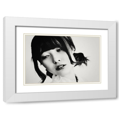 Portrait White Modern Wood Framed Art Print with Double Matting by Suzuki, Tatsuo