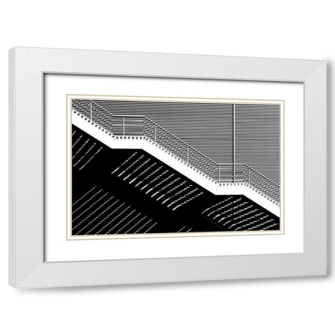 Untitled White Modern Wood Framed Art Print with Double Matting by Niemiec, Anna