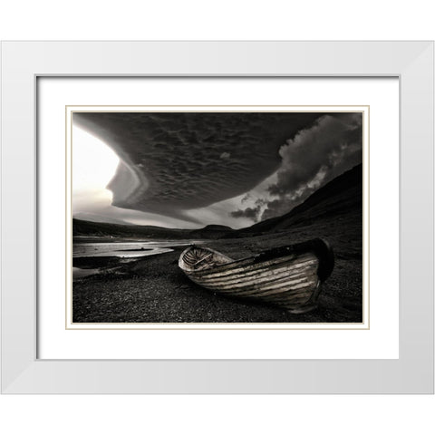 Murky White Modern Wood Framed Art Print with Double Matting by H. Ingibergsson, Torsteinn
