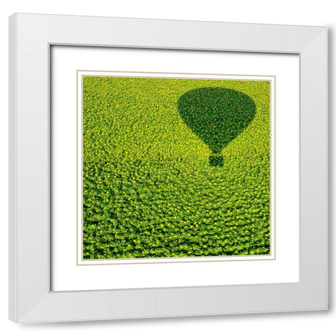 A Hundred Million Suns White Modern Wood Framed Art Print with Double Matting by Revivo, Avi