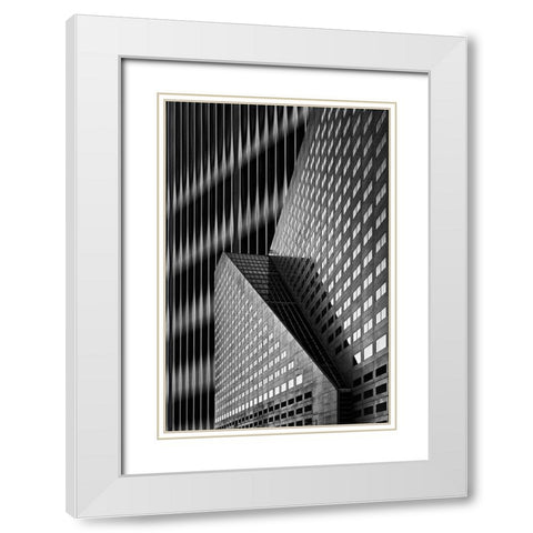 Patches Of Light White Modern Wood Framed Art Print with Double Matting by Van den, Jef