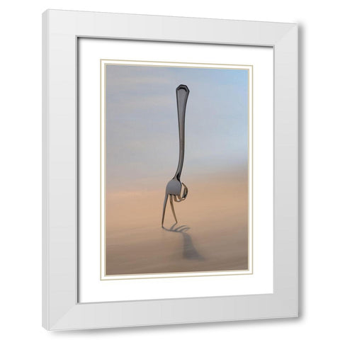 The Walker White Modern Wood Framed Art Print with Double Matting by Caballero, David