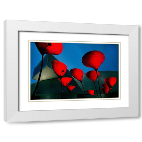 Maxxi  Museum White Modern Wood Framed Art Print with Double Matting by Pellegrini, Fulvio