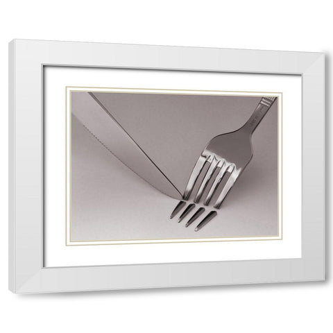 Anxiety White Modern Wood Framed Art Print with Double Matting by Caballero, David