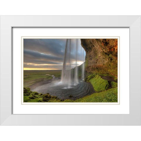 The Curtrain White Modern Wood Framed Art Print with Double Matting by Eichelberg, Amnon