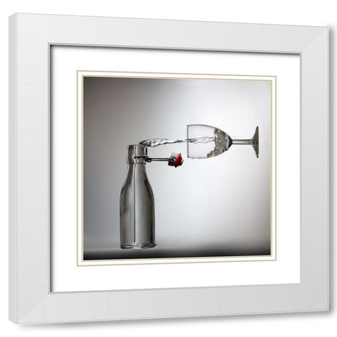 Pouring? White Modern Wood Framed Art Print with Double Matting by De Kogel, Wieteke